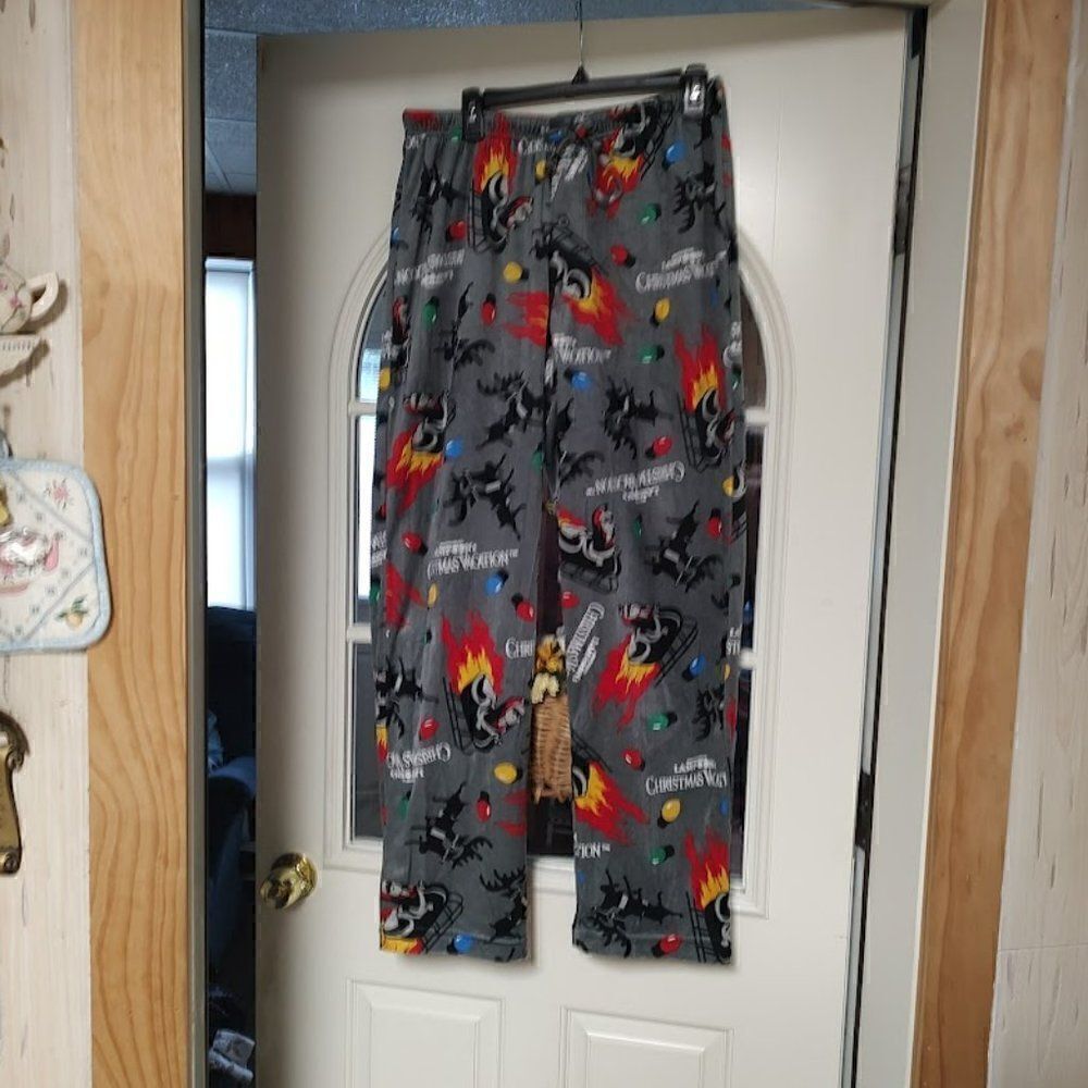 New National Lampoons Christmas Vacation Gray  Soft Lounge Pants Men's L